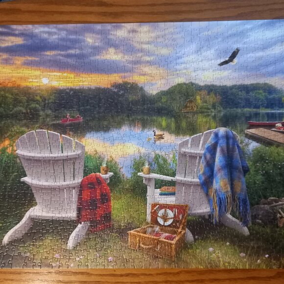 Cobble Hill Lakeshore Jigsaw Puzzle, 1000 Pieces - Picture 2 of 2
